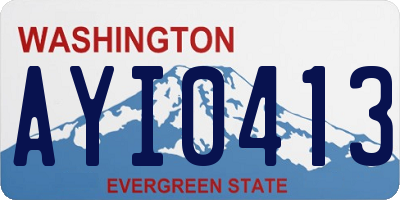 WA license plate AYI0413