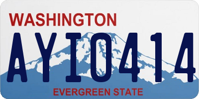 WA license plate AYI0414