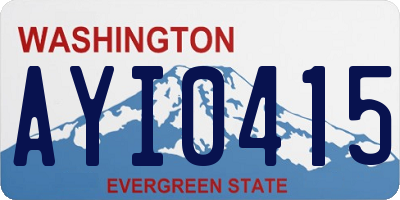 WA license plate AYI0415