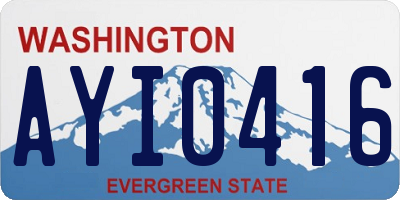 WA license plate AYI0416