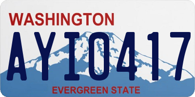 WA license plate AYI0417