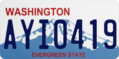 WA license plate AYI0419
