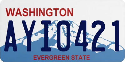 WA license plate AYI0421