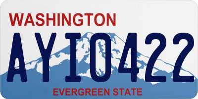 WA license plate AYI0422