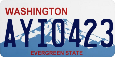 WA license plate AYI0423