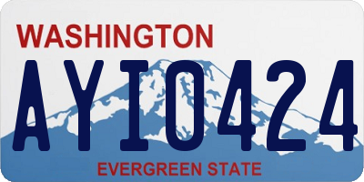 WA license plate AYI0424