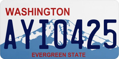 WA license plate AYI0425