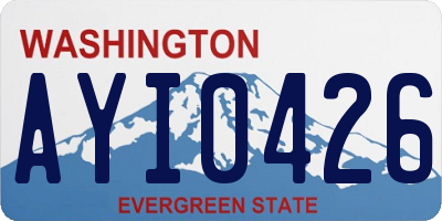 WA license plate AYI0426