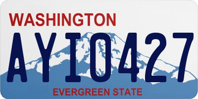 WA license plate AYI0427