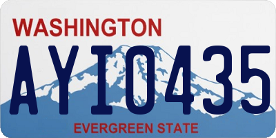WA license plate AYI0435