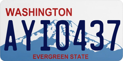 WA license plate AYI0437