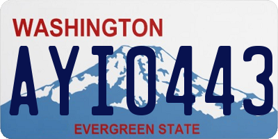 WA license plate AYI0443