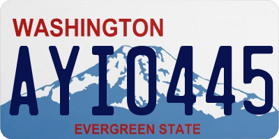 WA license plate AYI0445