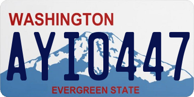 WA license plate AYI0447