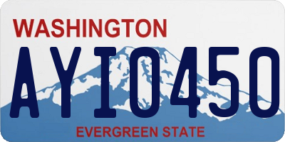 WA license plate AYI0450