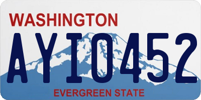 WA license plate AYI0452