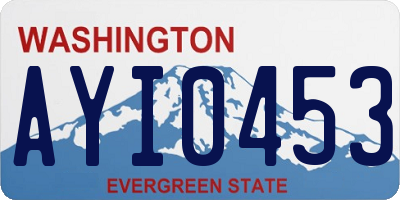 WA license plate AYI0453
