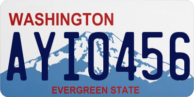 WA license plate AYI0456