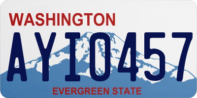 WA license plate AYI0457
