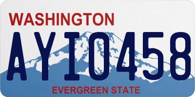 WA license plate AYI0458