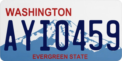 WA license plate AYI0459
