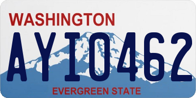 WA license plate AYI0462