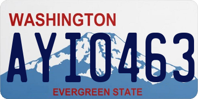 WA license plate AYI0463