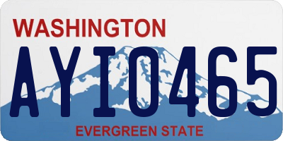 WA license plate AYI0465