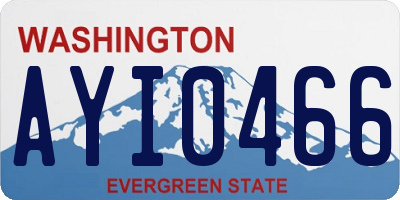 WA license plate AYI0466
