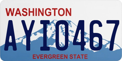 WA license plate AYI0467