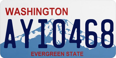 WA license plate AYI0468