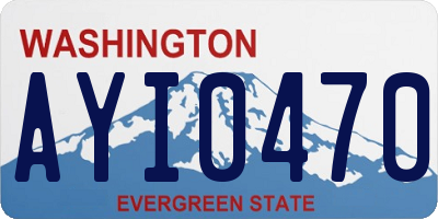 WA license plate AYI0470