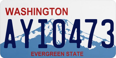 WA license plate AYI0473