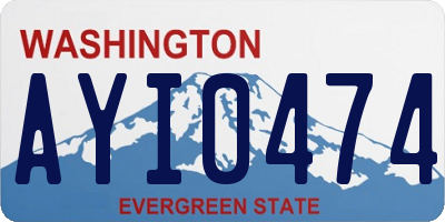 WA license plate AYI0474
