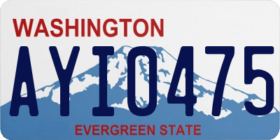 WA license plate AYI0475