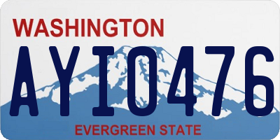 WA license plate AYI0476