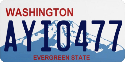 WA license plate AYI0477
