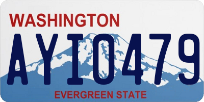 WA license plate AYI0479