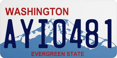 WA license plate AYI0481