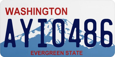WA license plate AYI0486