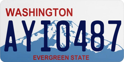 WA license plate AYI0487