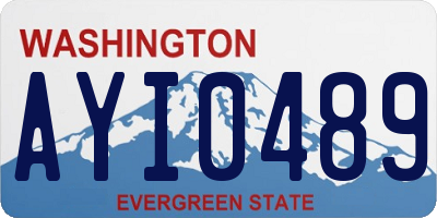 WA license plate AYI0489