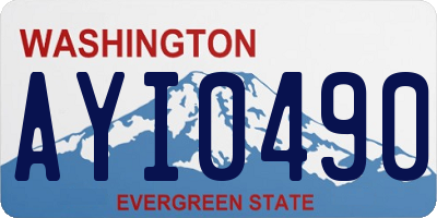 WA license plate AYI0490