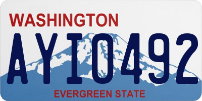 WA license plate AYI0492