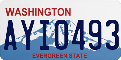 WA license plate AYI0493