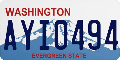 WA license plate AYI0494