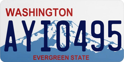 WA license plate AYI0495