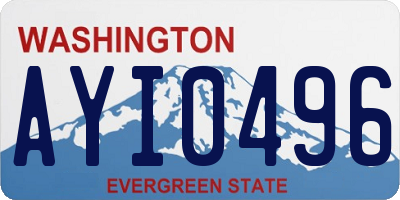 WA license plate AYI0496
