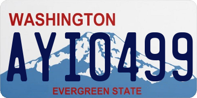 WA license plate AYI0499