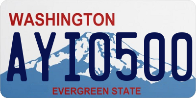 WA license plate AYI0500
